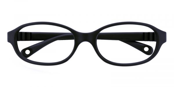 Kid's Oval Eyeglasses Full Frame TR90 Black - FP1589