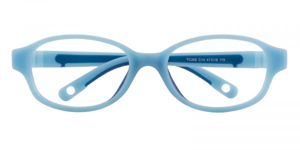 Kid's Oval Eyeglasses Full Frame TR90 Blue - FP1997