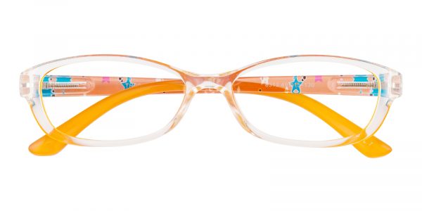 Kid's Oval Eyeglasses Full Frame TR90 Orange - FP1856
