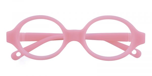 Kid's Oval Eyeglasses Full Frame TR90 Pink - FP1707