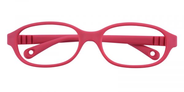 Kid's Oval Eyeglasses Full Frame TR90 Red - FP1588