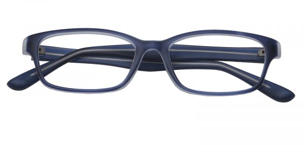 Kid's Rectangle Eyeglasses Full Frame Plastic Blue - FP1093