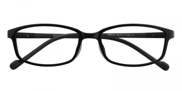 Kid's Rectangle Eyeglasses Full Frame TR90 Black - FP1755