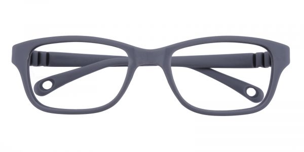 Kid's Rectangle Eyeglasses Full Frame TR90 Gray - FP1593