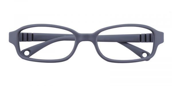 Kid's Rectangle Eyeglasses Full Frame TR90 Gray - FP1602
