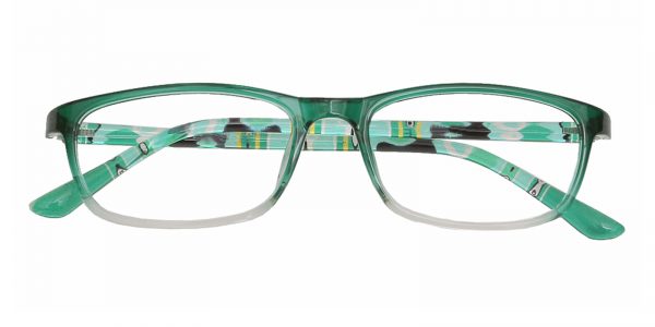 Kid's Rectangle Eyeglasses Full Frame TR90 Green - FP1062