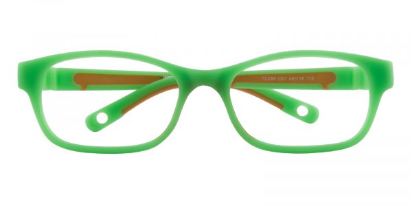 Kid's Rectangle Eyeglasses Full Frame TR90 Green - FP1995