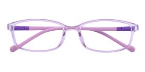 Kid's Rectangle Eyeglasses Full Frame TR90 Purple - FP1757