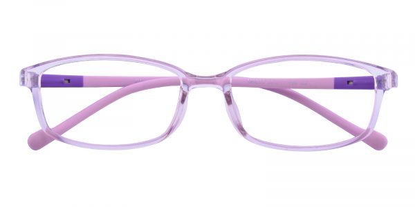 Kid's Rectangle Eyeglasses Full Frame TR90 Purple - FP1757