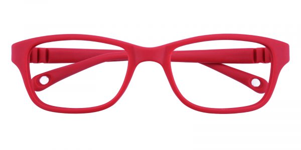 Kid's Rectangle Eyeglasses Full Frame TR90 Red - FP1592