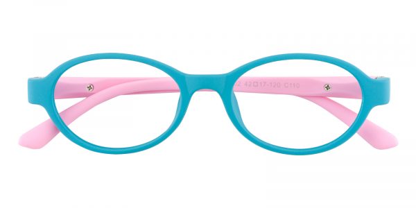Kid's Round Eyeglasses Full Frame TR90 Blue/Pink - FP1853