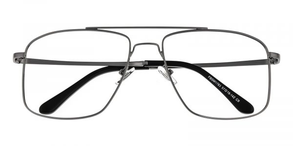 Men's Aviator Eyeglasses Full Frame Metal Gunmetal - FM1197