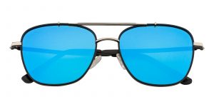 Men's Aviator Sunglasses Full Frame Metal Black/Silver - SUP0673