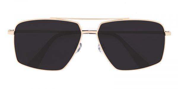 Men's Aviator Sunglasses Full Frame Metal Golden - SUP0564