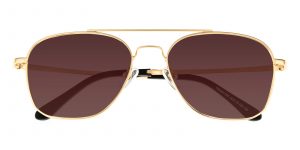 Men's Aviator Sunglasses Full Frame Metal Golden - SUP0678