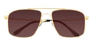 Men's Aviator Sunglasses Full Frame Metal Golden - SUP0683
