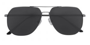 Men's Aviator Sunglasses Full Frame Metal Gunmetal - SUP0405