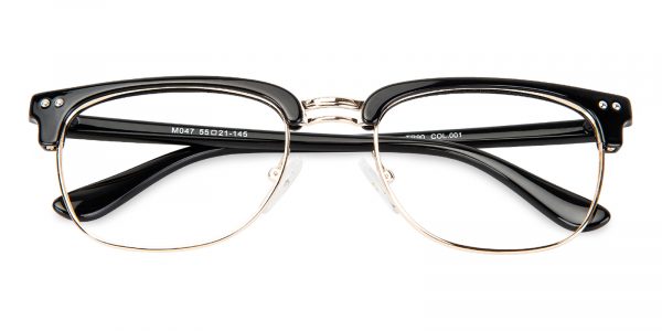 Men's Browline Classic Wayframe Eyeglasses Full Frame TR90 Black - FP1239