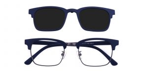 Men's Browline Classic Wayframe Eyeglasses Full Frame Ultem Blue - FP1744