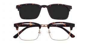Men's Browline Classic Wayframe Eyeglasses Full Frame Ultem Tortoise - FP1745