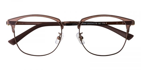 Men's Classic Wayframe Eyeglasses Full Frame Metal Ultem Brown - FP1844