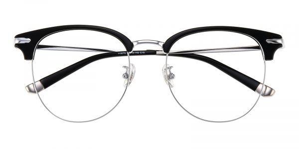Men's Classic Wayframe Eyeglasses Full Frame Titanium Black/Silver - FT0273