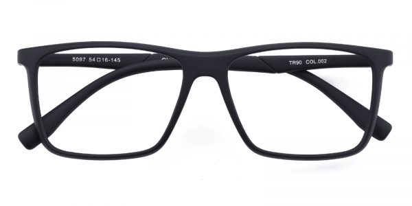 Men's Horn Classic Wayframe Eyeglasses Full Frame TR90 Black - FP1508