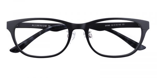 Men's Oval Eyeglasses Full Frame Metal Gunmetal - FM1266