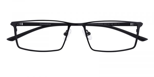 Men's Rectangle Eyeglasses Full Frame Metal Black - FM1220