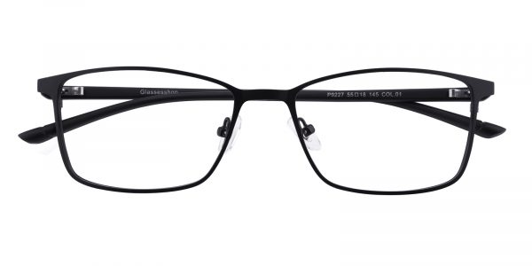Men's Rectangle Eyeglasses Full Frame Metal Black - FM1229