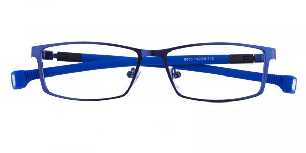 Men's Rectangle Eyeglasses Full Frame Metal Blue - FM1161