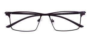 Men's Rectangle Eyeglasses Full Frame Metal Brown - FM1247