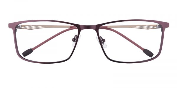 Men's Rectangle Eyeglasses Full Frame Metal Brown/Golden - FM1212