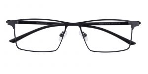 Men's Rectangle Eyeglasses Full Frame Metal Gunmetal - FM1246