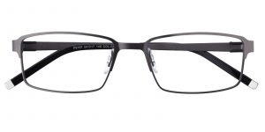 Men's Rectangle Eyeglasses Full Frame Metal Gunmetal - FM1258