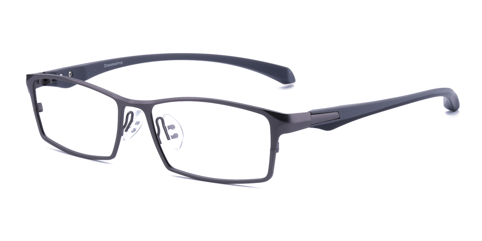 Mens Rectangle Eyeglasses Full Frame Titanium Gunmetal Ft0171 