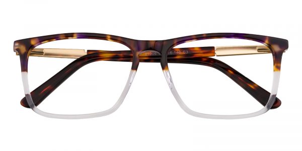 Men's Rectangle Eyeglasses Full Frame Plastic Tortoise/Crystal - FZ1322