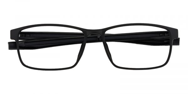 Men's Rectangle Eyeglasses Full Frame TR90 Black - FP1909
