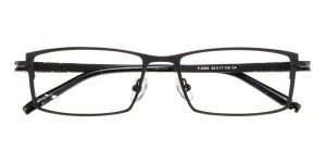 Men's Rectangle Eyeglasses Full Frame Titanium Black - FT0220