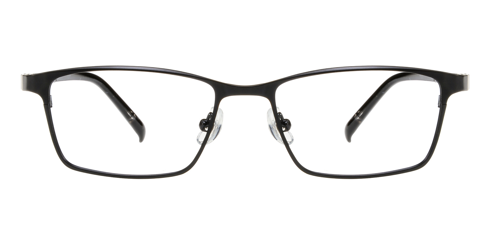 Men S Rectangle Eyeglasses Full Frame Titanium Black Ft0235