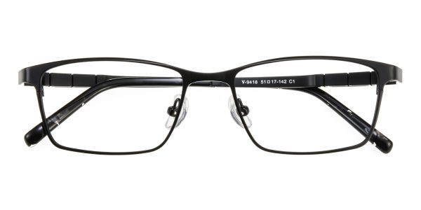 Men's Rectangle Eyeglasses Full Frame Titanium Black - FT0235