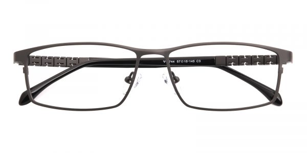 Men's Rectangle Eyeglasses Full Frame Titanium Gunmetal - FT0171