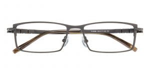 Men's Rectangle Eyeglasses Full Frame Titanium Gunmetal - FT0221
