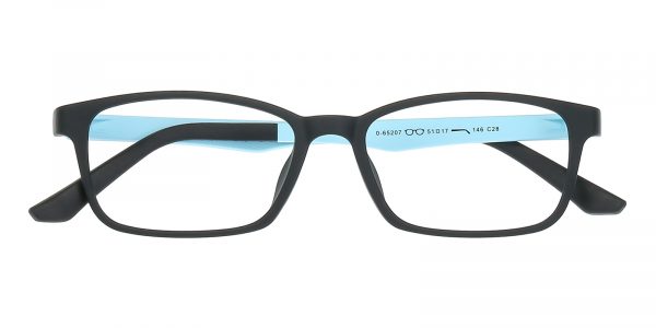 Men's Rectangle Eyeglasses Full Frame Ultem Mblack/Blue - FP1870