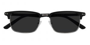 Men's Rectangle Sunglasses Full Frame TR90 Black/Gunmetal - SUP0660