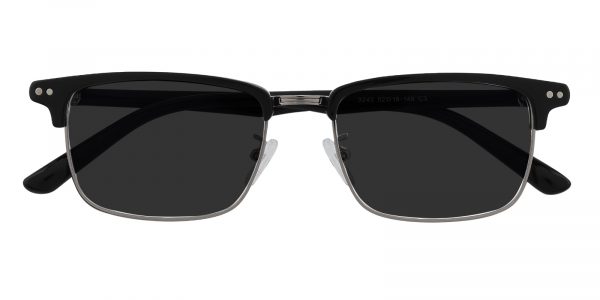 Men's Rectangle Sunglasses Full Frame TR90 Black/Gunmetal - SUP0660