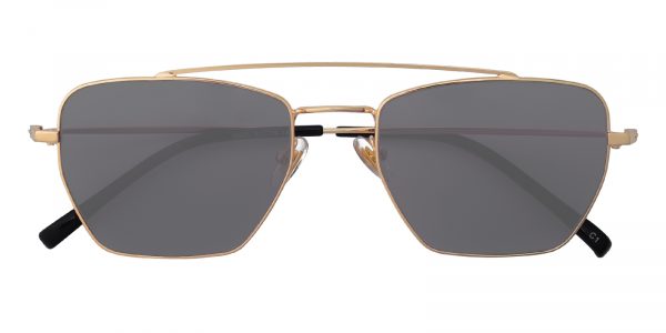 Unisex Aviator Sunglasses Full Frame Metal Golden - SUP0476
