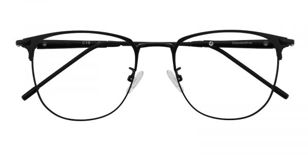 Unisex Classic Wayframe Eyeglasses Full Frame Metal Black - FM1353