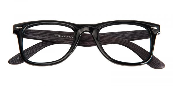 Unisex Classic Wayframe Eyeglasses Full Frame Plastic Black - FP0611