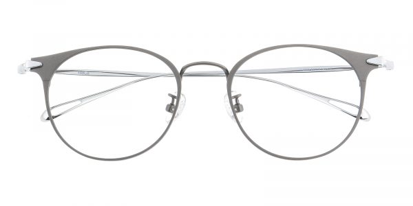 Unisex Classic Wayframe Eyeglasses Full Frame Titanium Gunmetal - FT0187